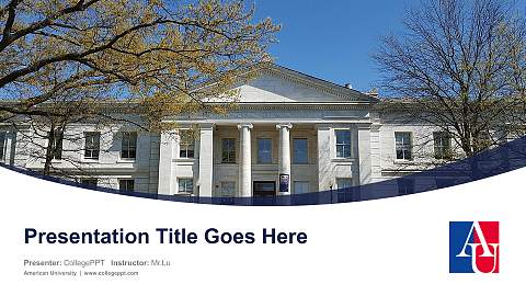 American University Course/Courseware Creation PPT Template