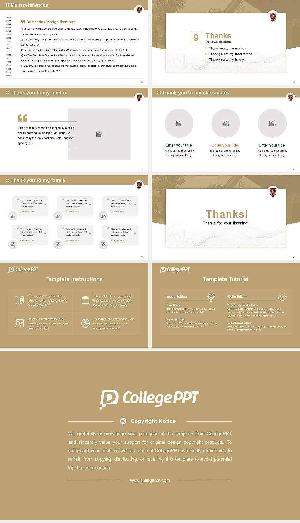 Anderson University Graduation Thesis Defense PPT Template16:9 ratio PPT effect preview image7