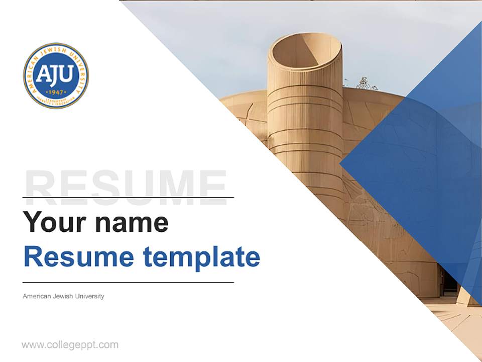 American Jewish University Resume PPT Template4:3 ratio PPT effect preview image5