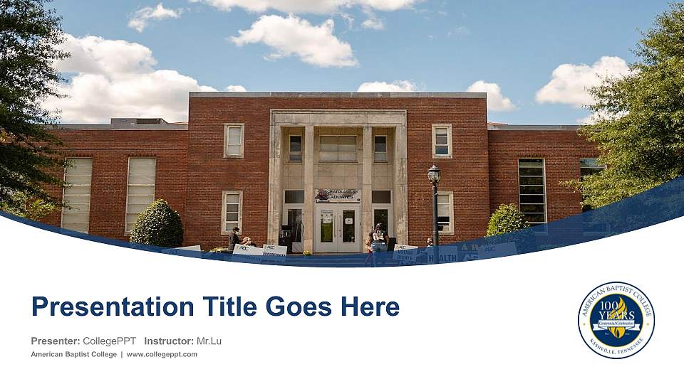 American Baptist College Course/Courseware Creation PPT Template16:9 ratio PPT effect preview image