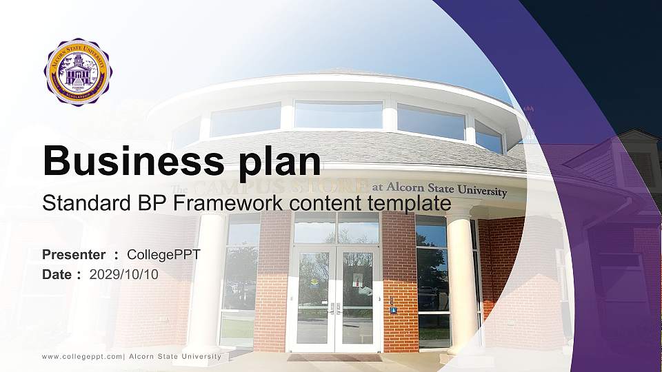 Alcorn State University Competition/Entrepreneurship Contest PPT Template16:9 ratio PPT effect preview image