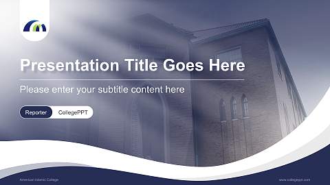 American Islamic College Lecture Sharing and Networking Event PPT Template