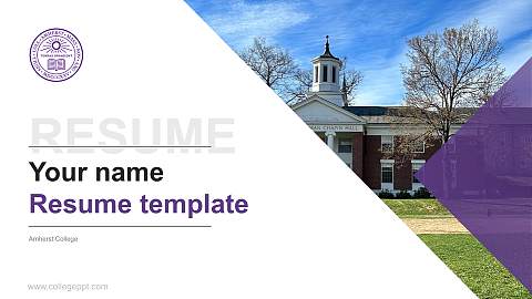 Amherst College Resume PPT Template