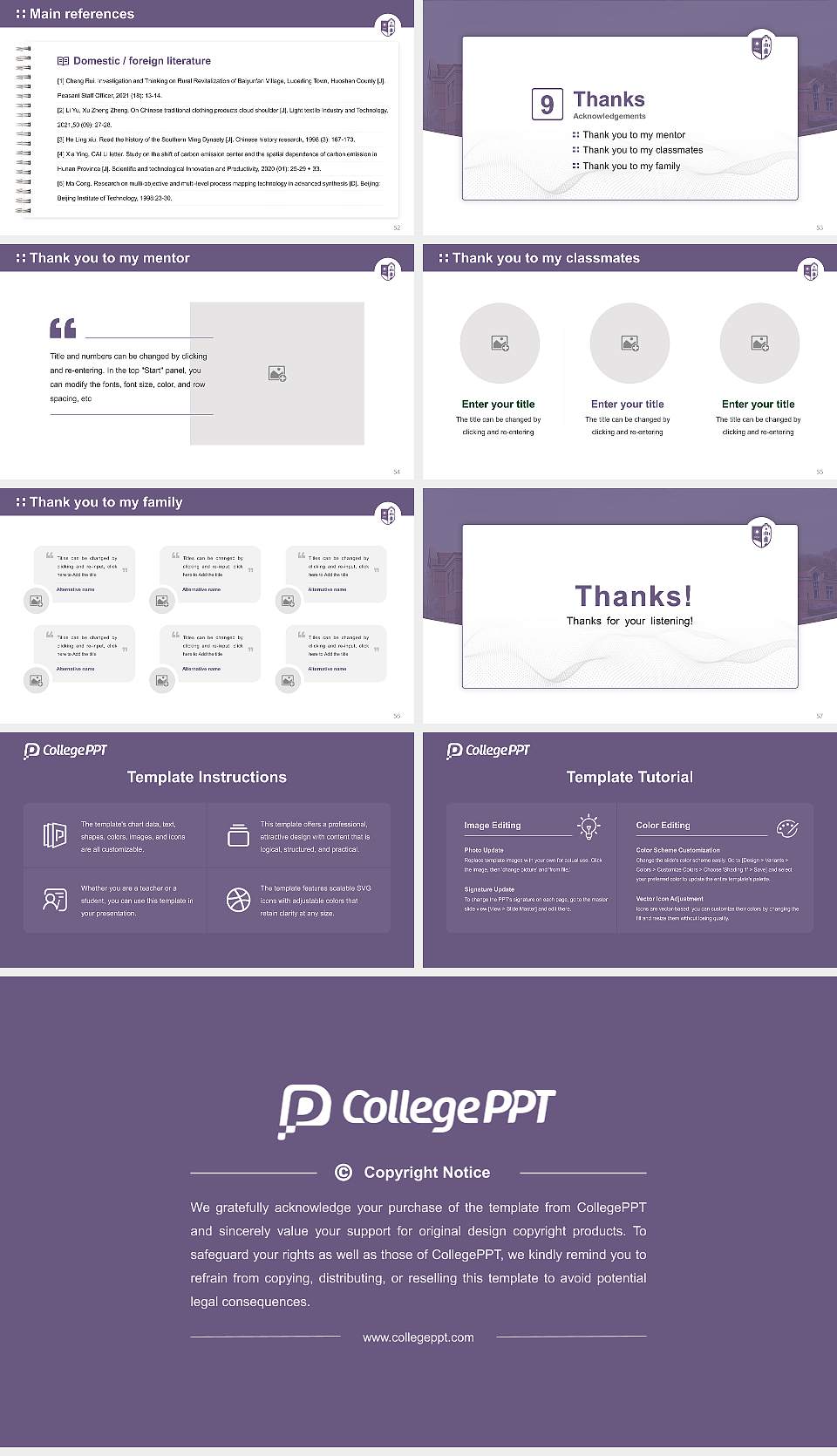 Alfred University Graduation Thesis Defense PPT Template16:9 ratio PPT effect preview image7
