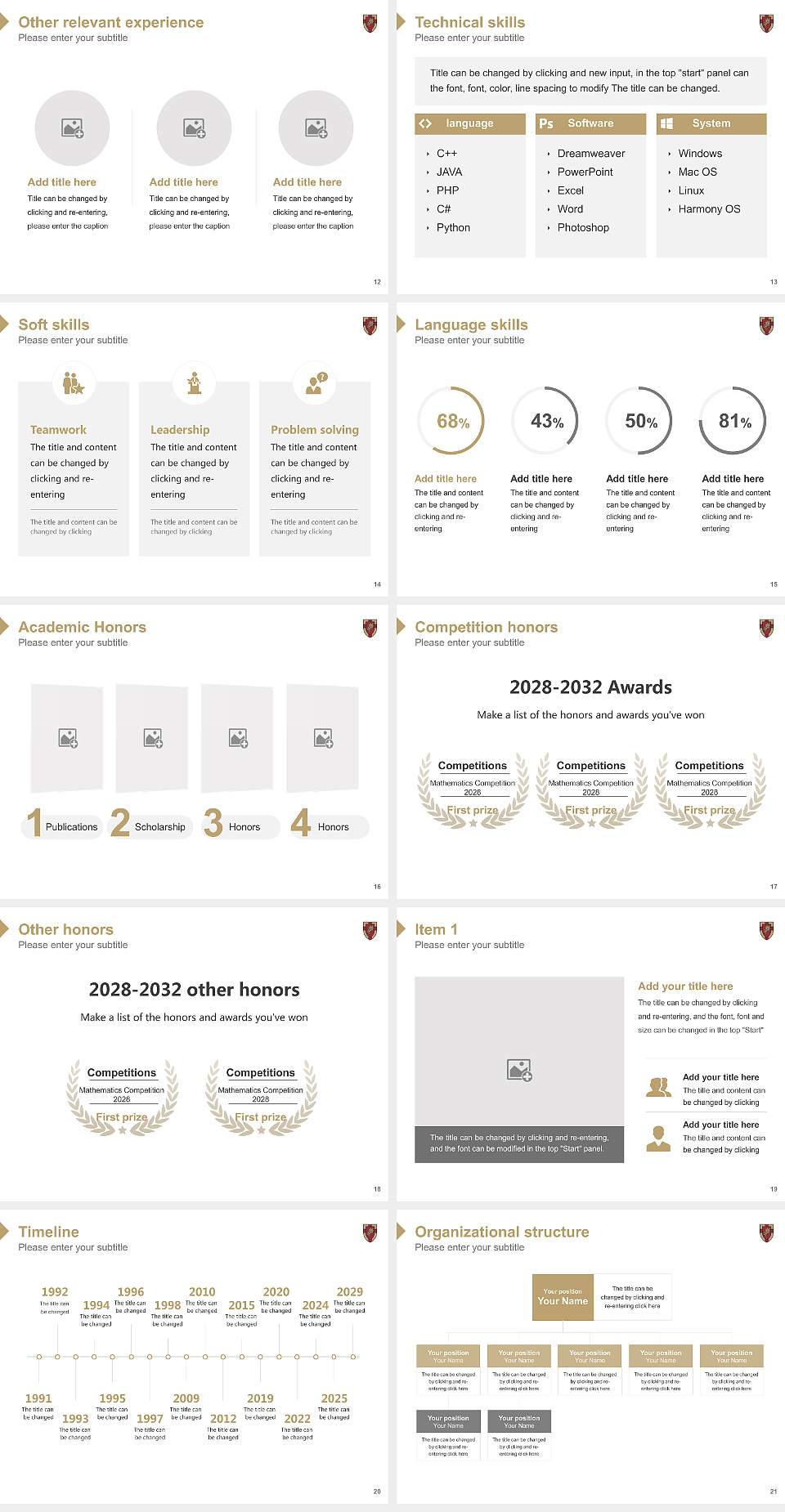 Anderson University Resume PPT Template4:3 ratio PPT effect preview image3