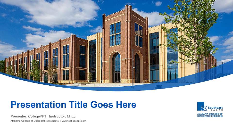 Alabama College of Osteopathic Medicine Course/Courseware Creation PPT Template16:9 ratio PPT effect preview image