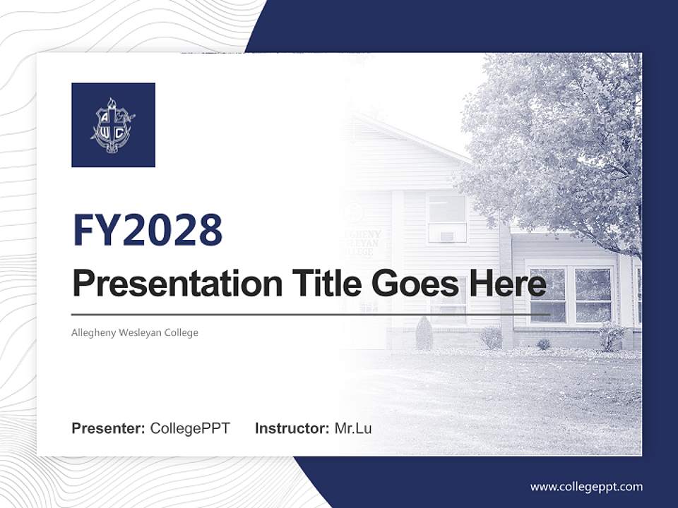 Allegheny Wesleyan College Academic Presentation/Research Findings Report PPT Template4:3 ratio PPT effect preview image5