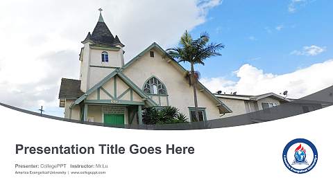 America Evangelical University Course/Courseware Creation PPT Template
