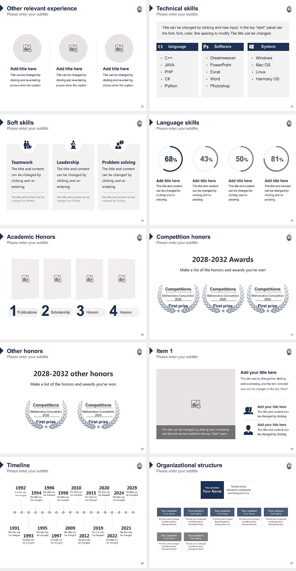 Allegheny College Resume PPT Template4:3 ratio PPT effect preview image3