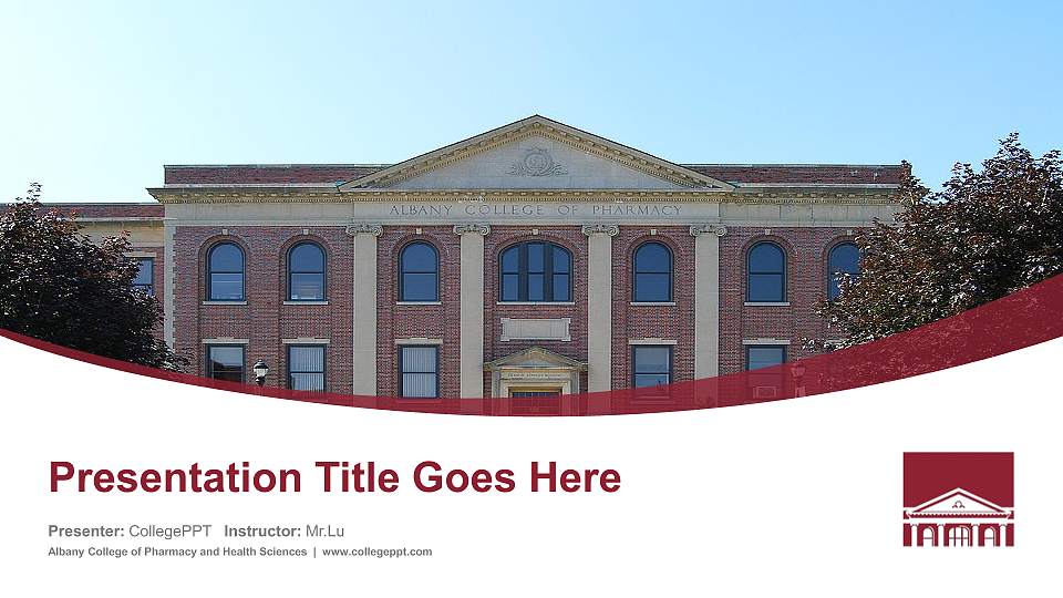 Albany College of Pharmacy and Health Sciences Course/Courseware Creation PPT Template16:9 ratio PPT effect preview image