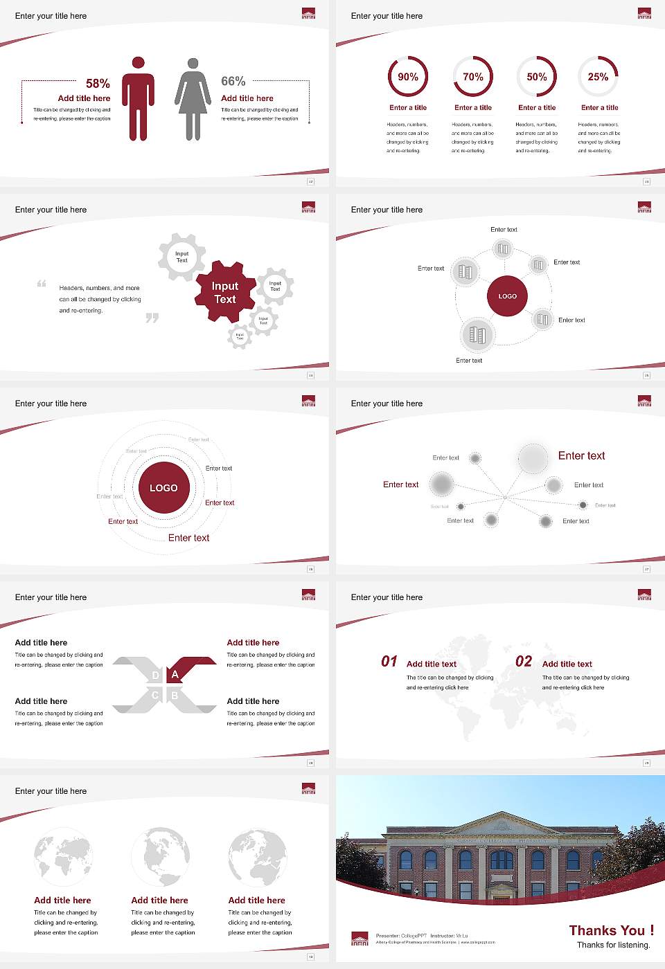 Albany College of Pharmacy and Health Sciences Course/Courseware Creation PPT Template16:9 ratio PPT effect preview image4