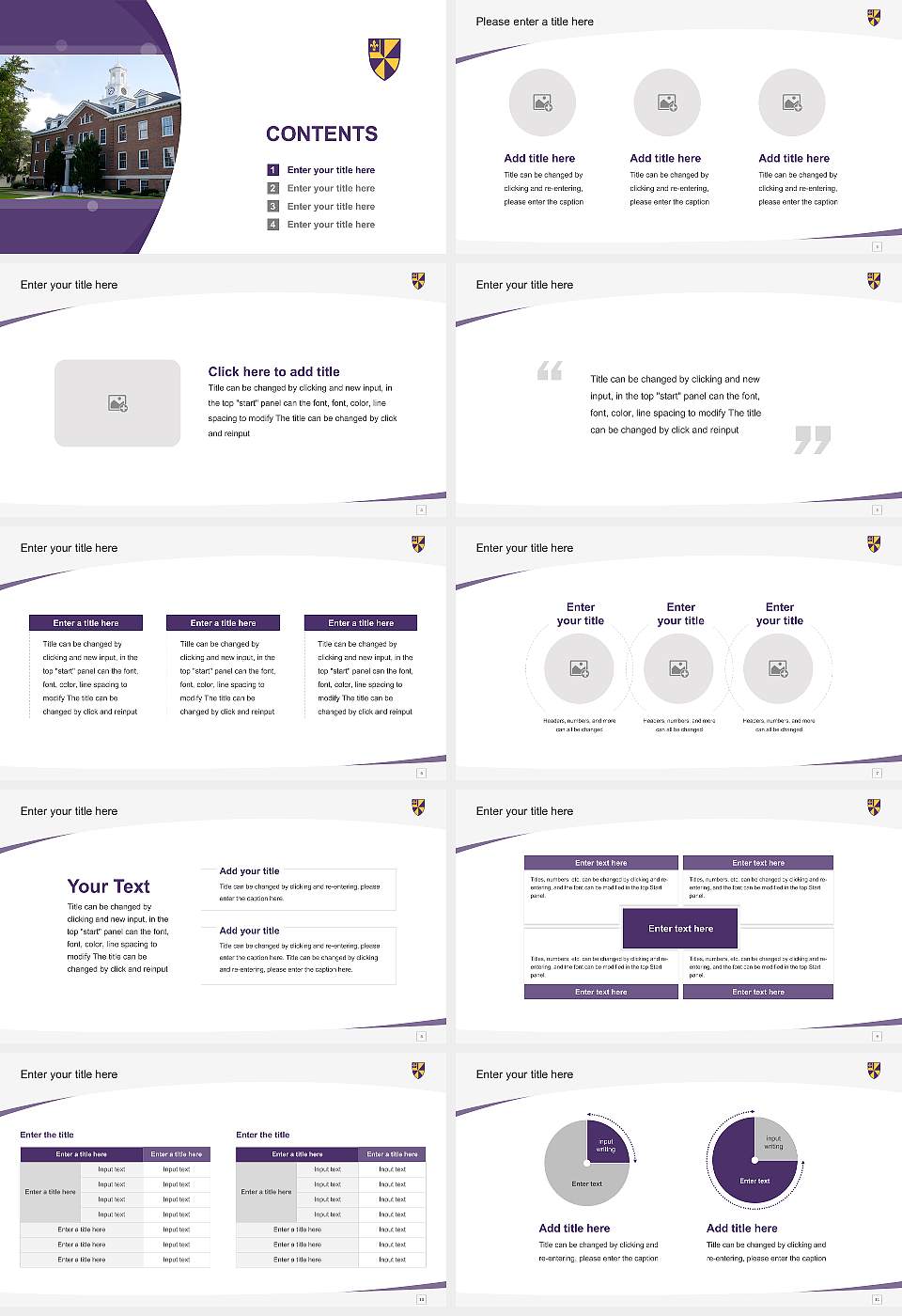 Albion College Course/Courseware Creation PPT Template16:9 ratio PPT effect preview image2