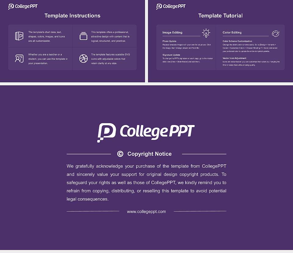 Albion College Course/Courseware Creation PPT Template16:9 ratio PPT effect preview image5