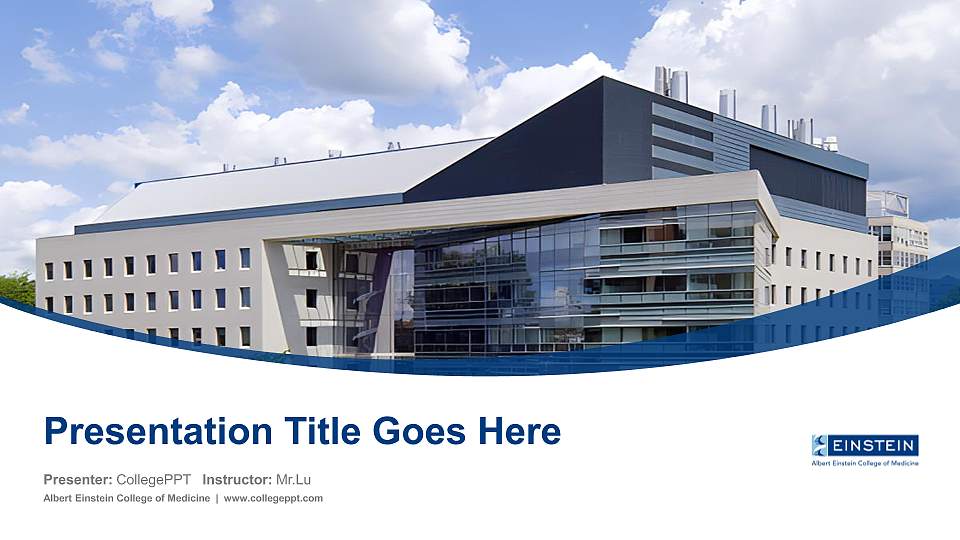 Albert Einstein College of Medicine Course/Courseware Creation PPT Template16:9 ratio PPT effect preview image