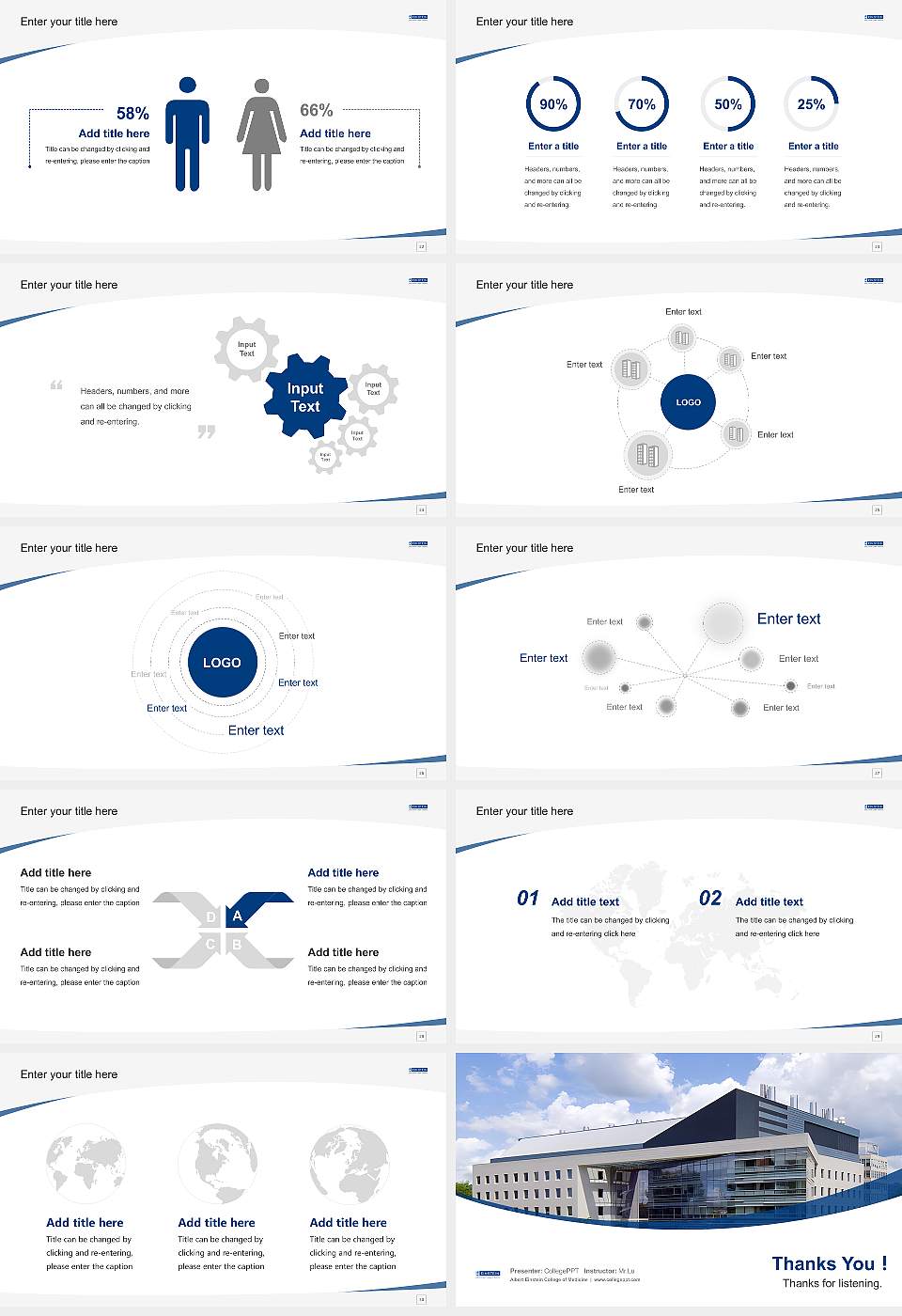 Albert Einstein College of Medicine Course/Courseware Creation PPT Template16:9 ratio PPT effect preview image4