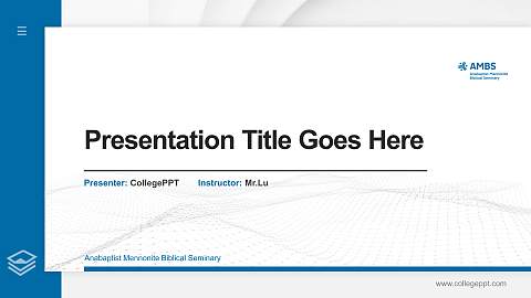 Anabaptist Mennonite Biblical Seminary Thesis Proposal/Graduation Defense PPT Template