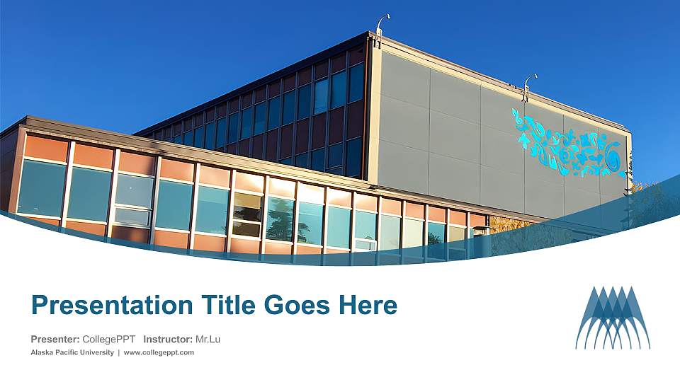 Alaska Pacific University Course/Courseware Creation PPT Template16:9 ratio PPT effect preview image