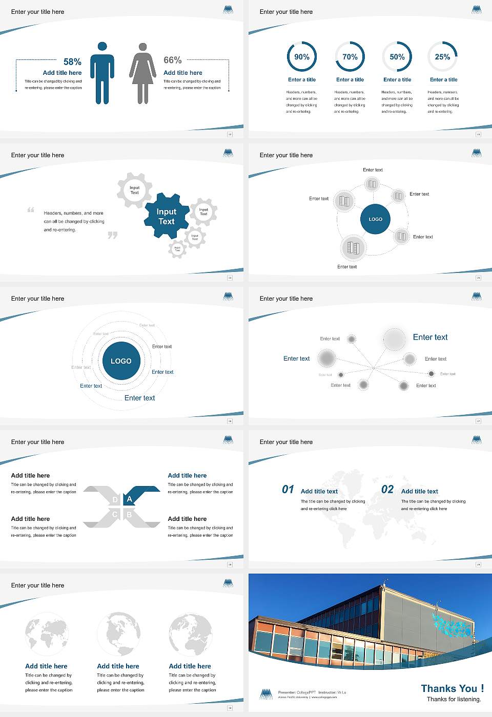 Alaska Pacific University Course/Courseware Creation PPT Template16:9 ratio PPT effect preview image4