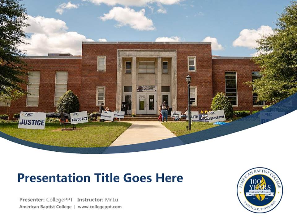 American Baptist College Course/Courseware Creation PPT Template4:3 ratio PPT effect preview image5