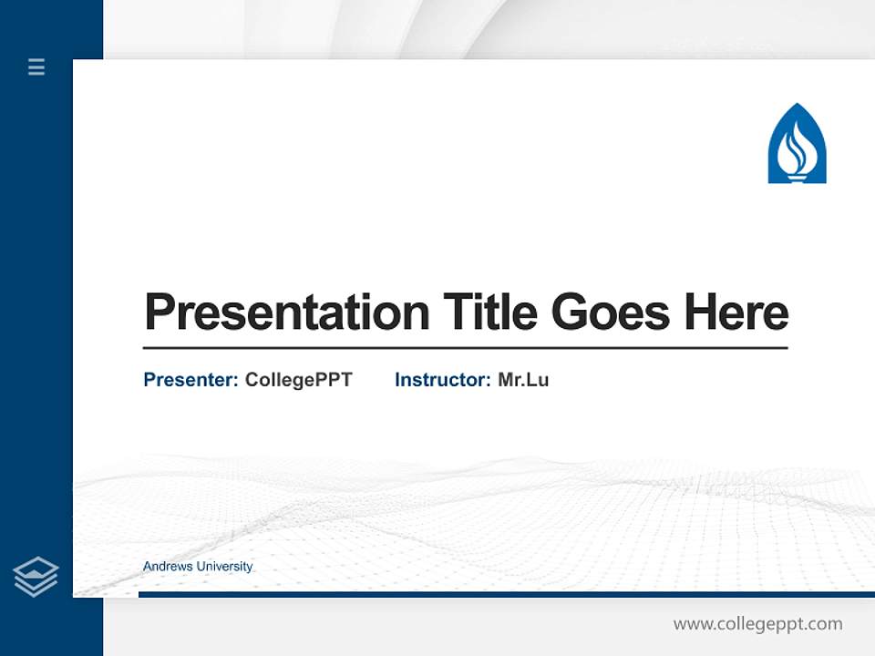 Andrews University Thesis Proposal/Graduation Defense PPT Template4:3 ratio PPT effect preview image5