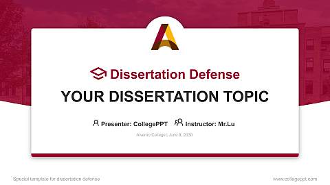 Alverno College Graduation Thesis Defense PPT Template
