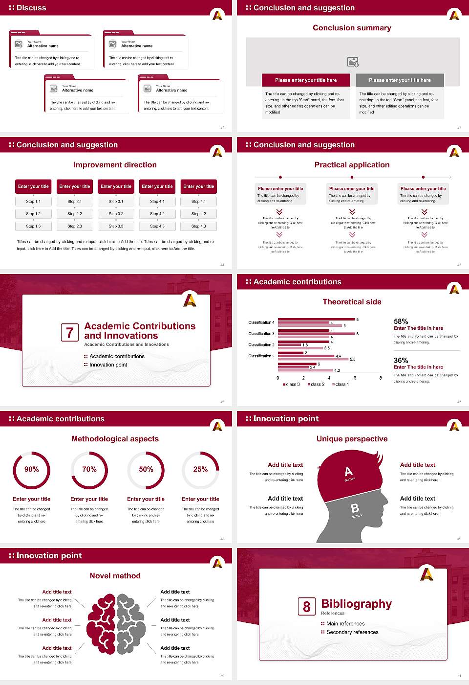 Alverno College Graduation Thesis Defense PPT Template16:9 ratio PPT effect preview image6