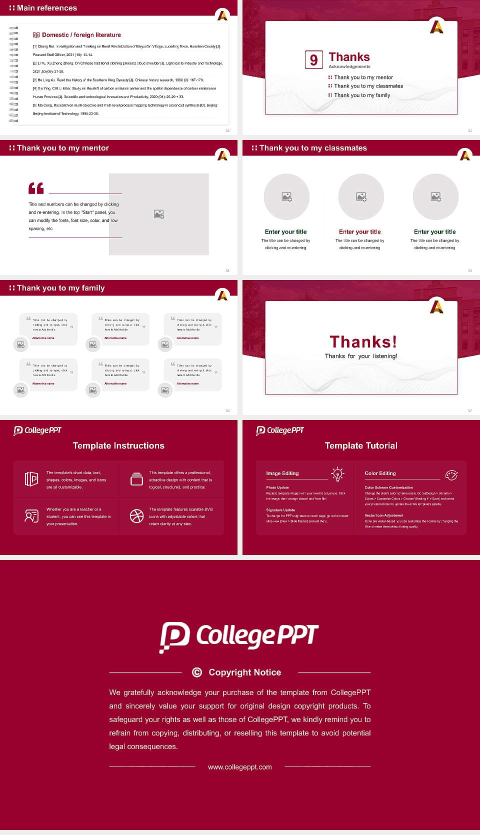 Alverno College Graduation Thesis Defense PPT Template16:9 ratio PPT effect preview image7