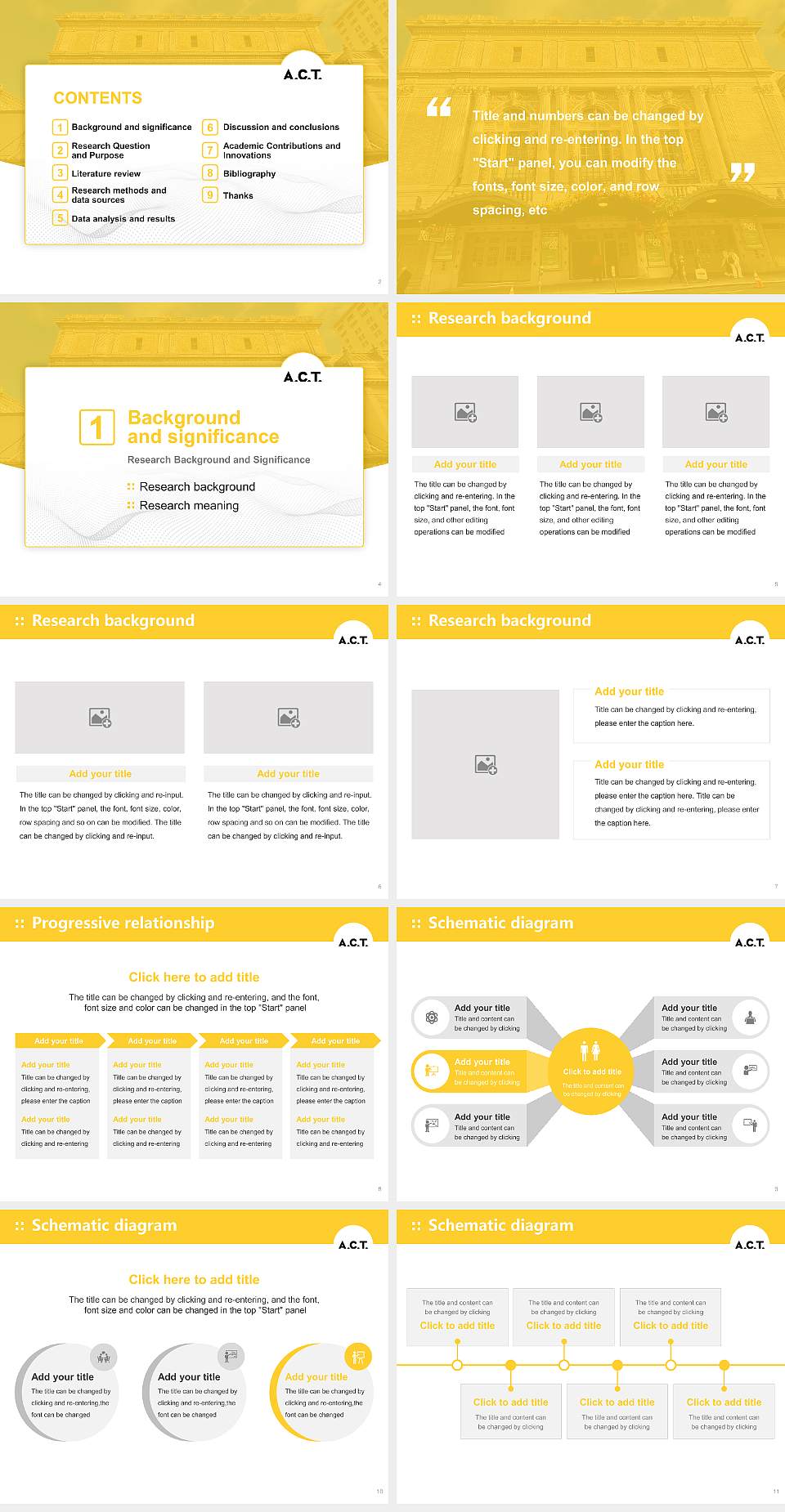 American Conservatory Theater Graduation Thesis Defense PPT Template4:3 ratio PPT effect preview image2