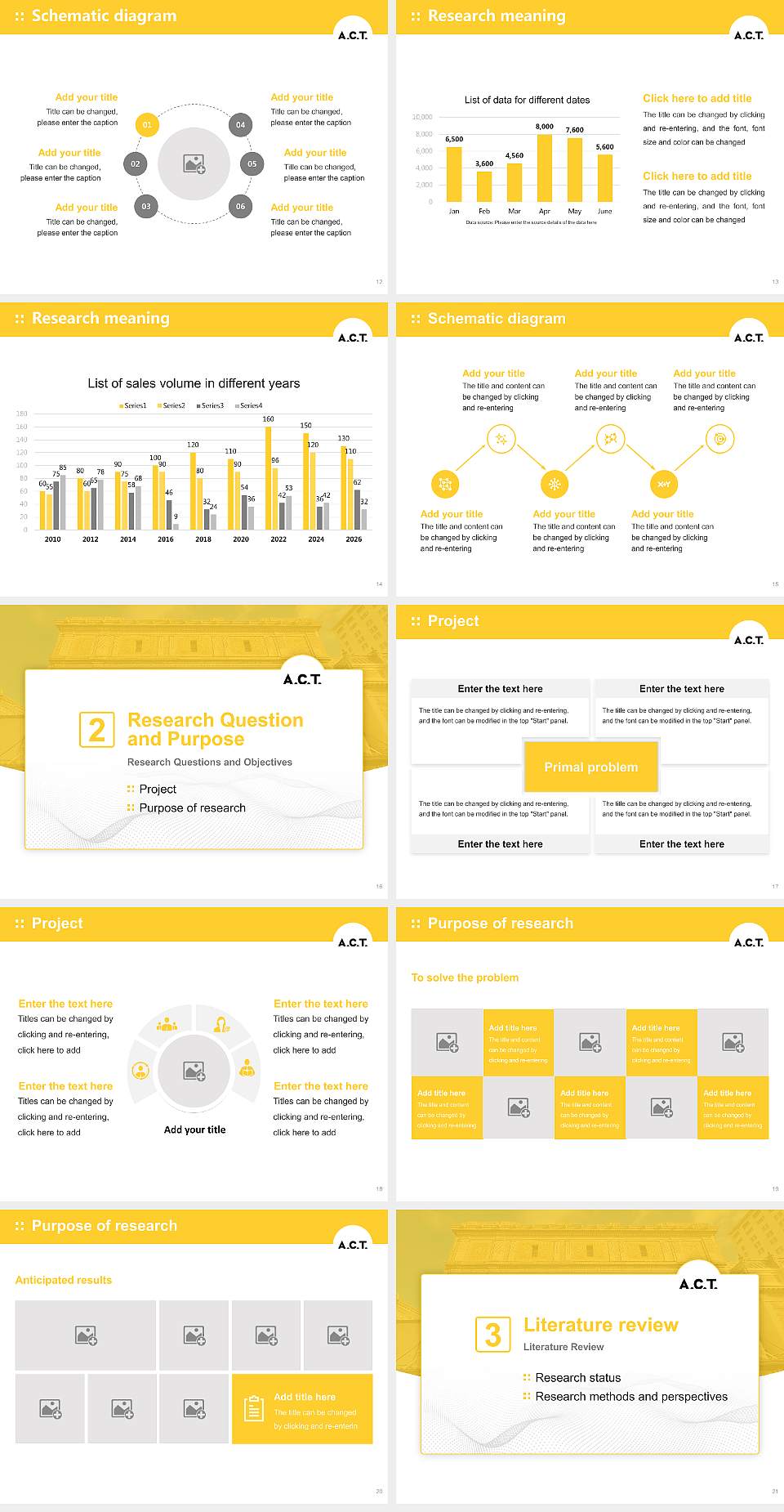 American Conservatory Theater Graduation Thesis Defense PPT Template4:3 ratio PPT effect preview image3