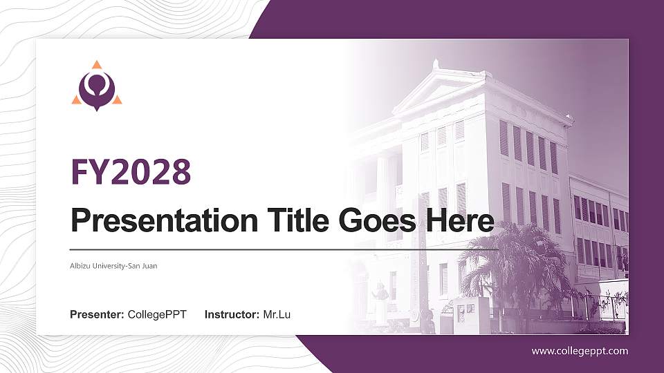 Albizu University-San Juan Academic Presentation/Research Findings Report PPT Template16:9 ratio PPT effect preview image