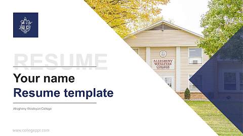 Allegheny Wesleyan College Resume PPT Template