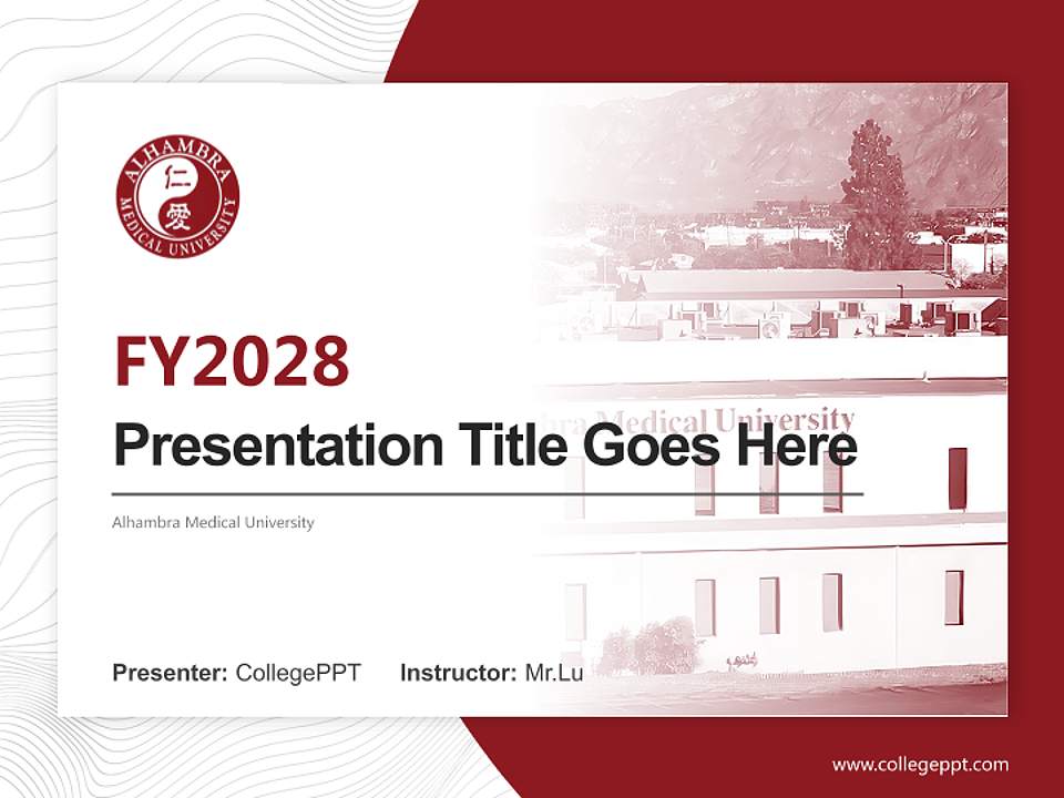 Alhambra Medical University Academic Presentation/Research Findings Report PPT Template4:3 ratio PPT effect preview image5