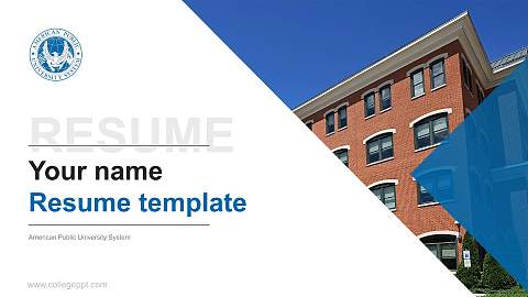 American Public University System Resume PPT Template