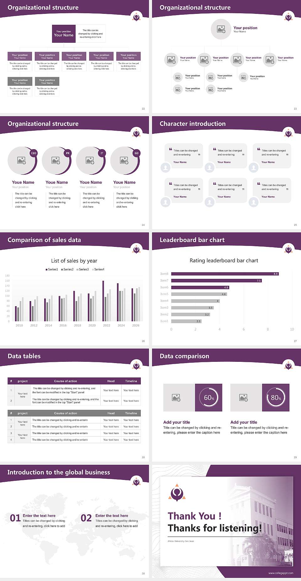 Albizu University-San Juan Academic Presentation/Research Findings Report PPT Template4:3 ratio PPT effect preview image4