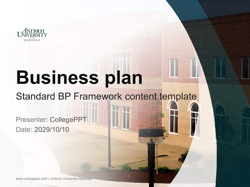 Antioch University-Midwest Competition/Entrepreneurship Contest PPT Template4:3 ratio PPT effect preview image9