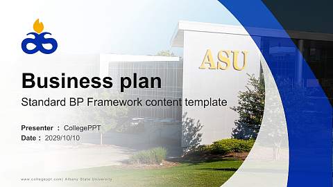 Albany State University Competition/Entrepreneurship Contest PPT Template