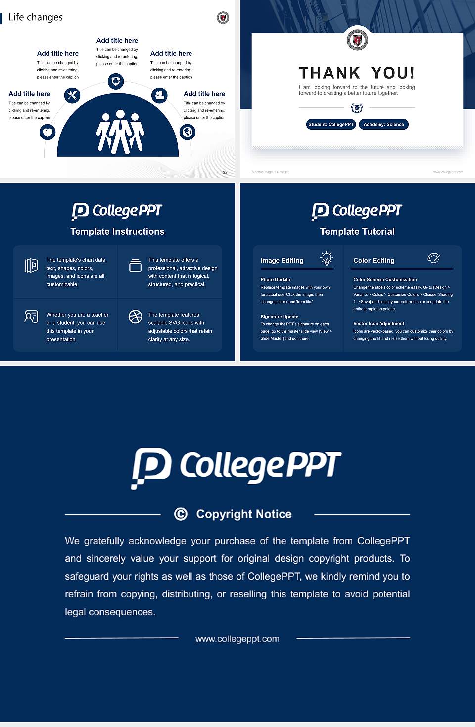 Albertus Magnus College National Scholarship Defense PPT Template4:3 ratio PPT effect preview image4