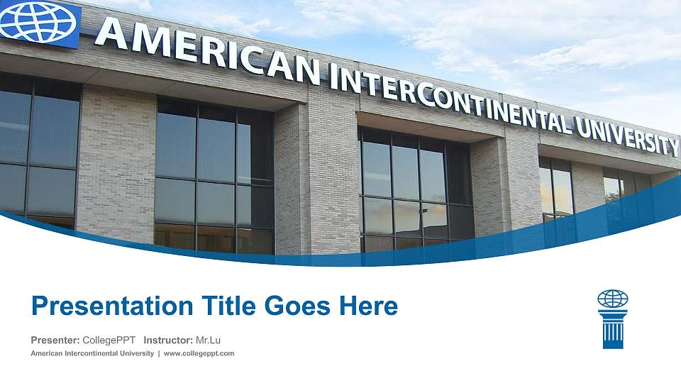 American Intercontinental University Course/Courseware Creation PPT Template16:9 ratio PPT effect preview image