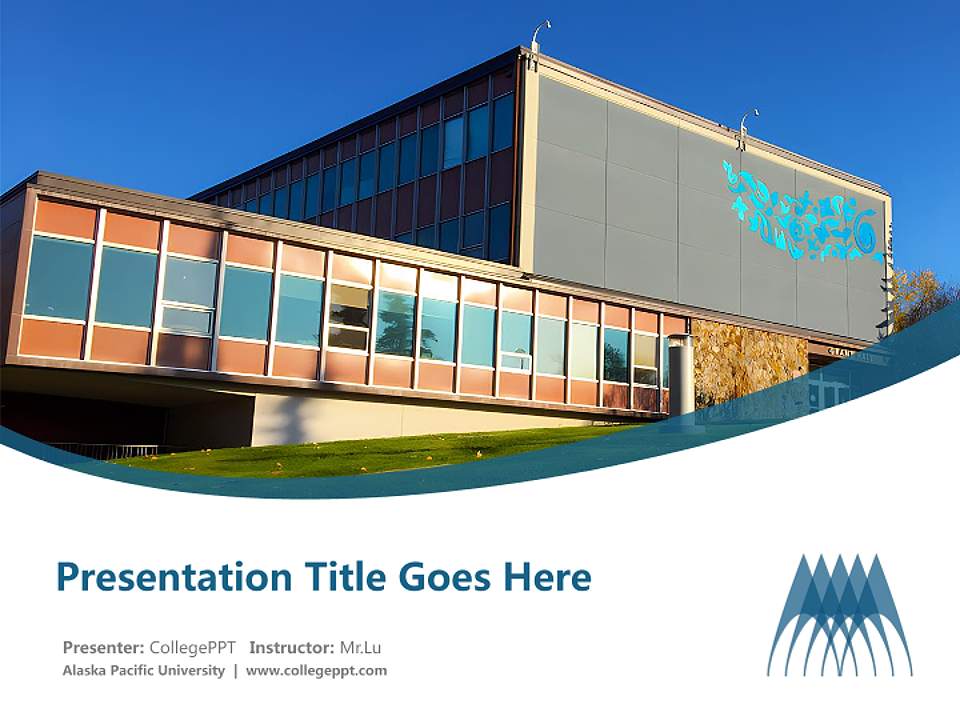 Alaska Pacific University Course/Courseware Creation PPT Template4:3 ratio PPT effect preview image5