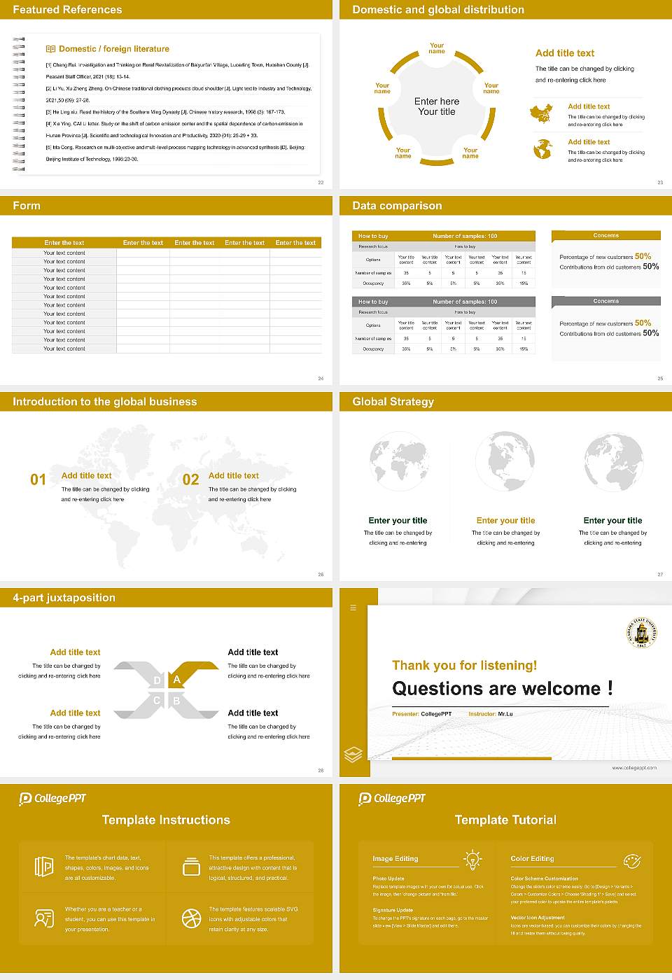 Alabama State University Thesis Proposal/Graduation Defense PPT Template16:9 ratio PPT effect preview image4
