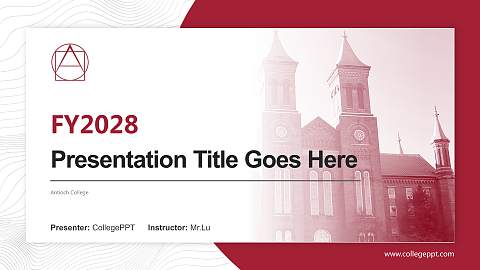 Antioch College Academic Presentation/Research Findings Report PPT Template