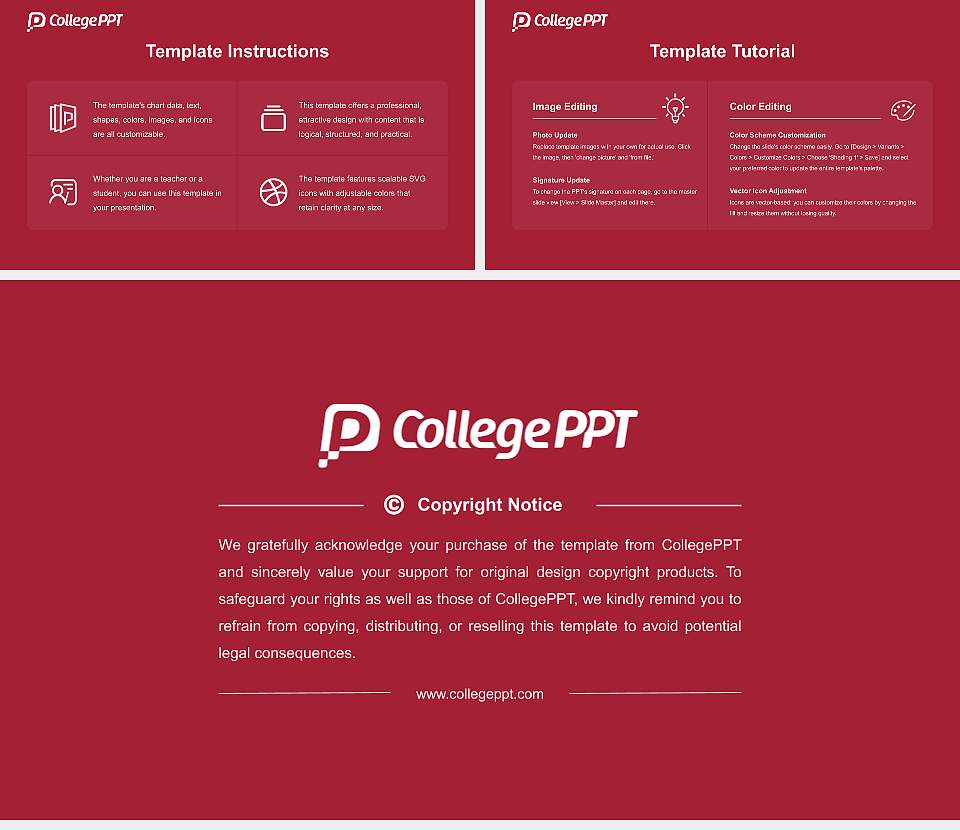 Antioch College Academic Presentation/Research Findings Report PPT Template16:9 ratio PPT effect preview image5