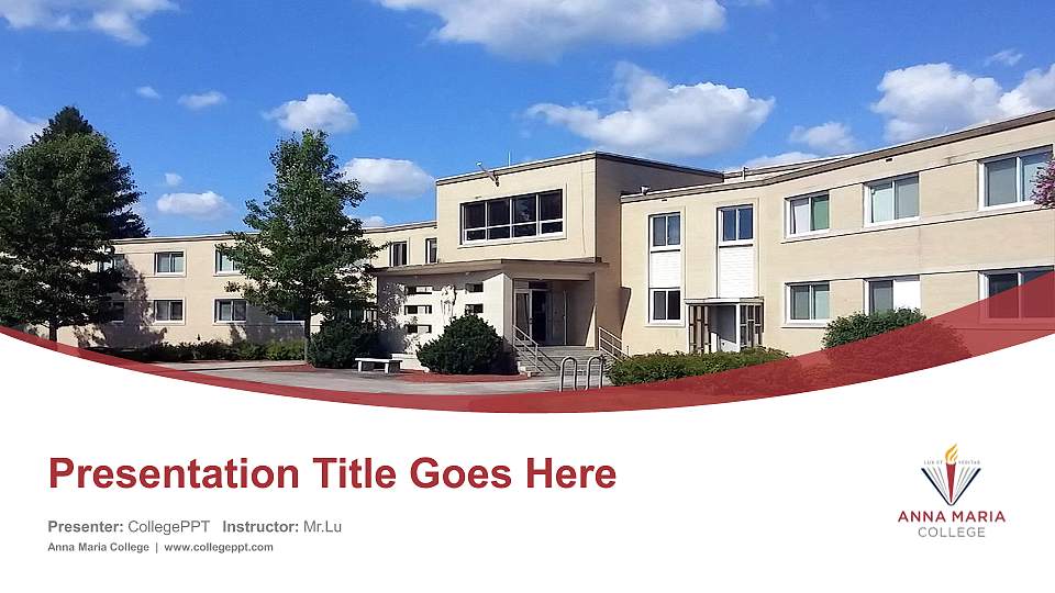 Anna Maria College Course/Courseware Creation PPT Template16:9 ratio PPT effect preview image