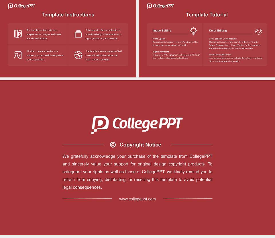Anna Maria College Course/Courseware Creation PPT Template16:9 ratio PPT effect preview image5