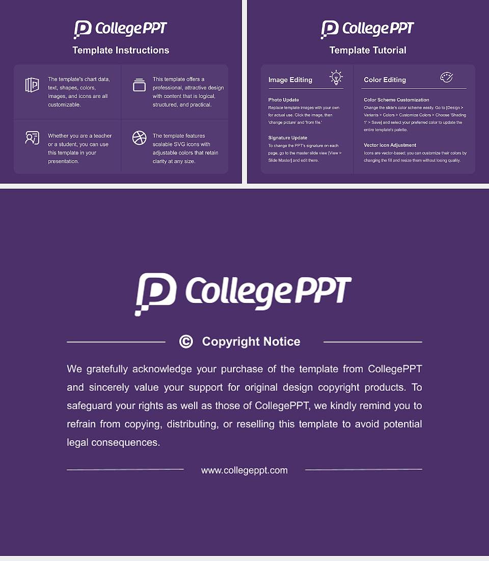 Albion College Course/Courseware Creation PPT Template4:3 ratio PPT effect preview image5