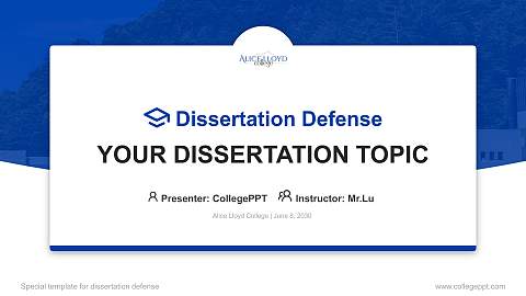 Alice Lloyd College Graduation Thesis Defense PPT Template