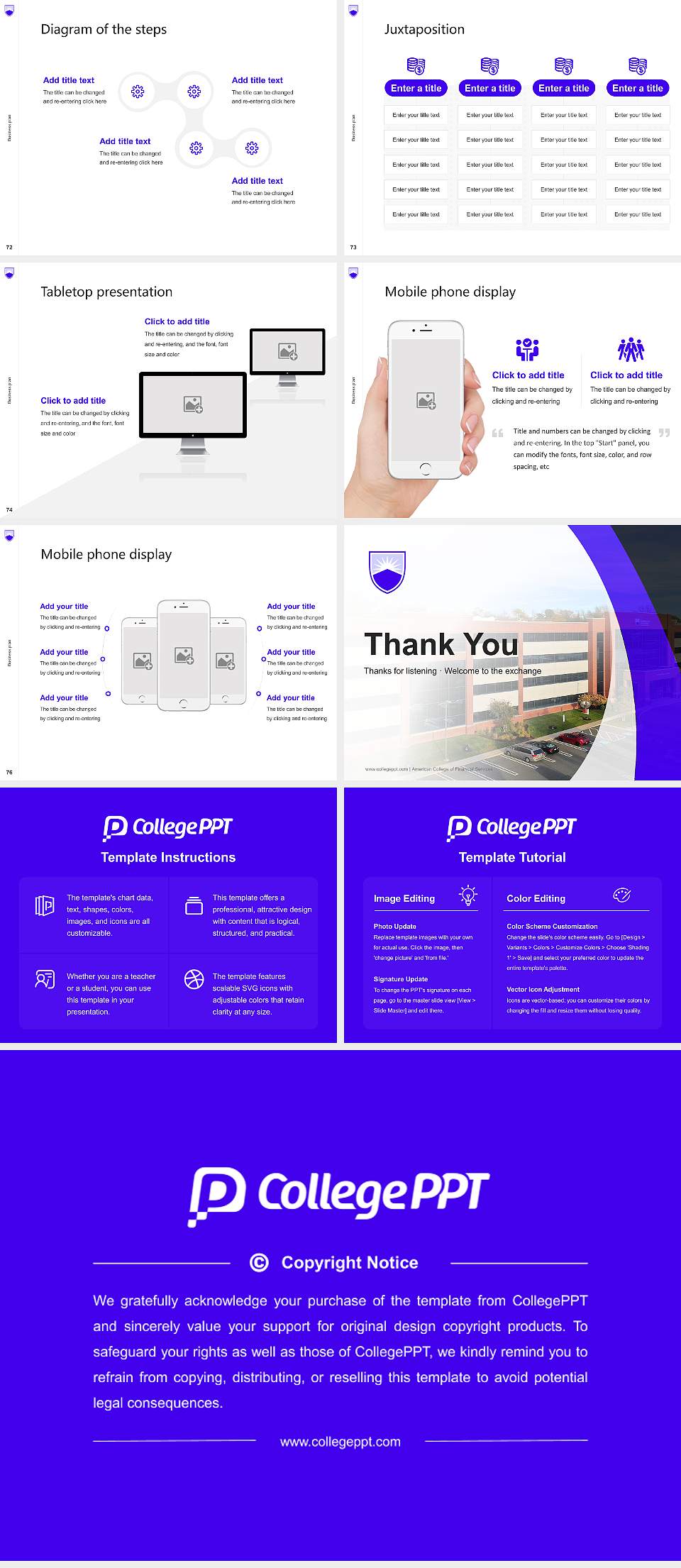American College of Financial Services Competition/Entrepreneurship Contest PPT Template4:3 ratio PPT effect preview image9