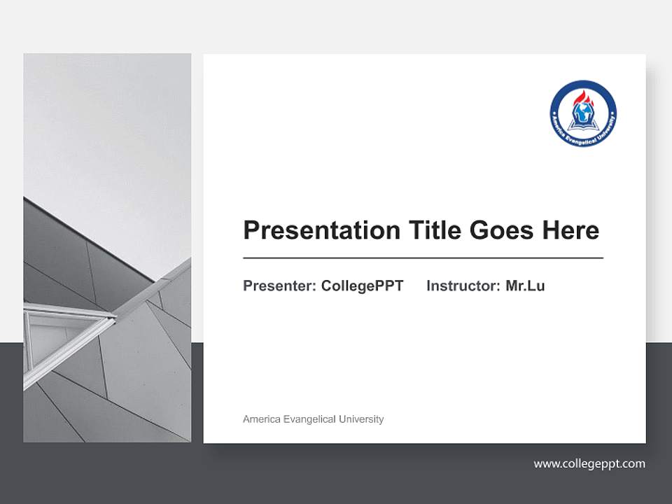 America Evangelical University General Purpose PPT Template4:3 ratio PPT effect preview image6