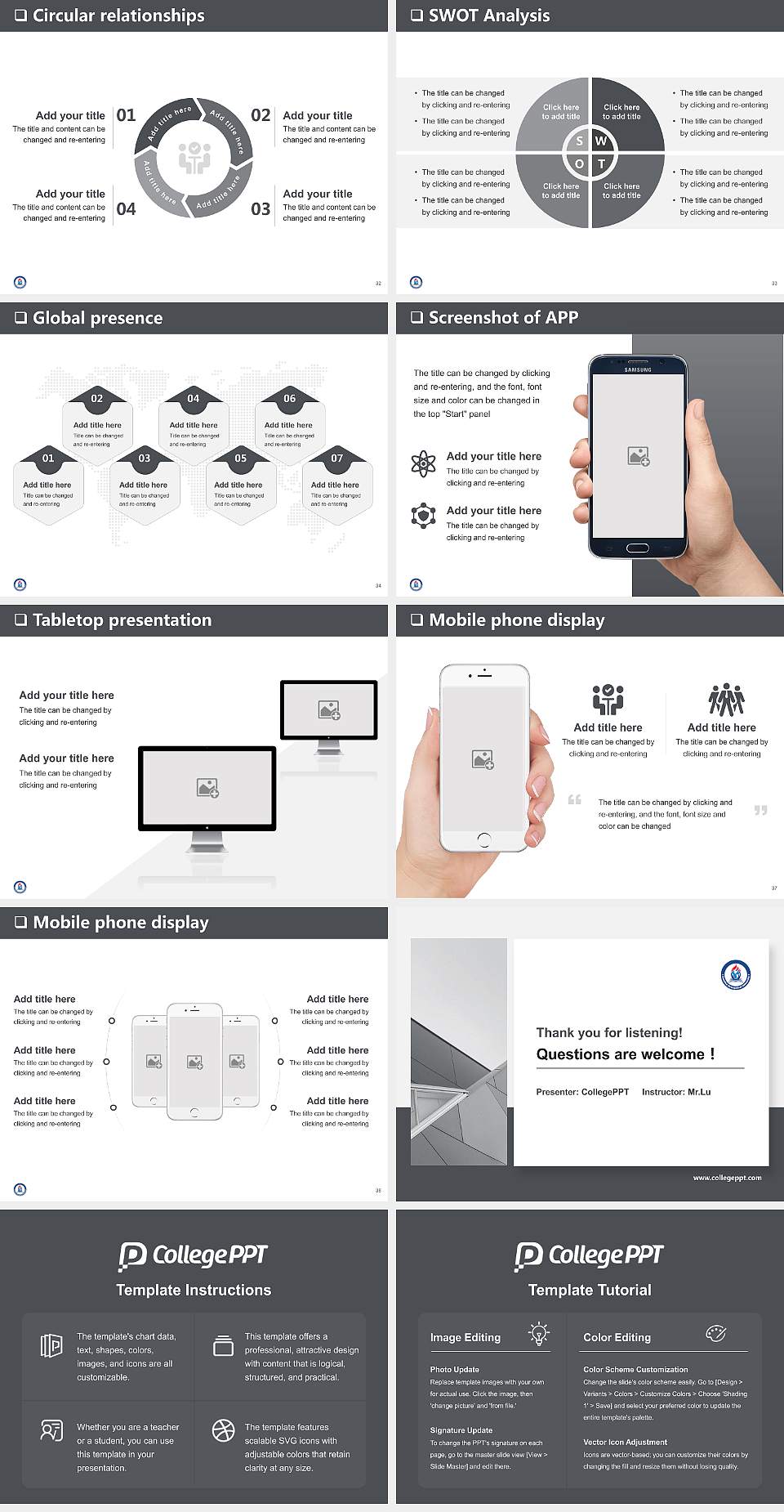 America Evangelical University General Purpose PPT Template4:3 ratio PPT effect preview image5