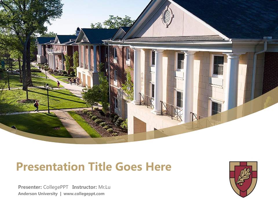 Anderson University Course/Courseware Creation PPT Template4:3 ratio PPT effect preview image5